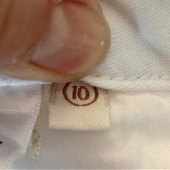 7 FOR ALL MANKIND Jen 7 Petite Slim Bootcut Jeans White Stretch Denim Midrise - Picture 3 of 12